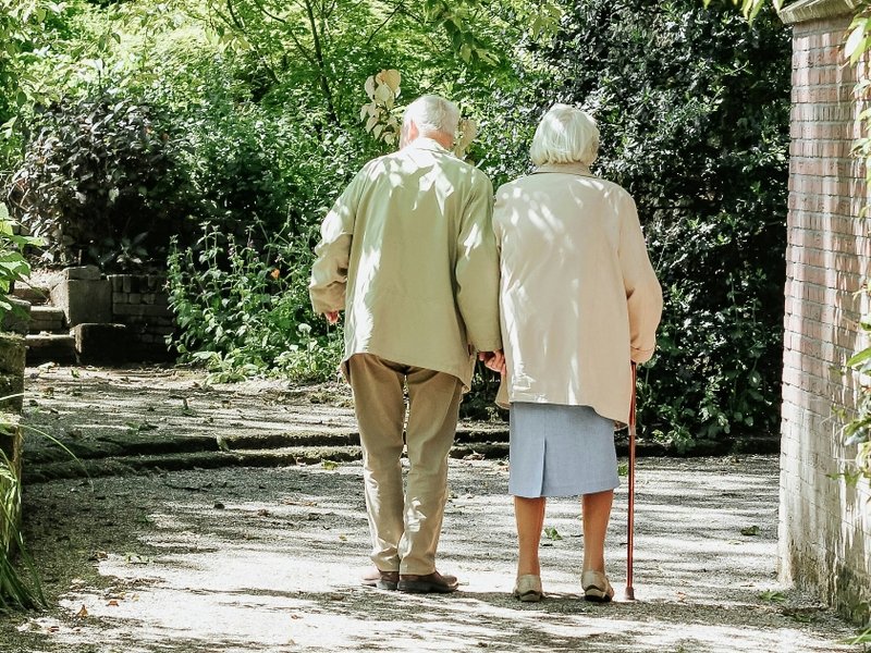Pensioners walking